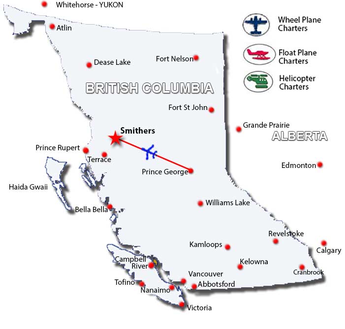 Smithers Charter Flights to Prince George